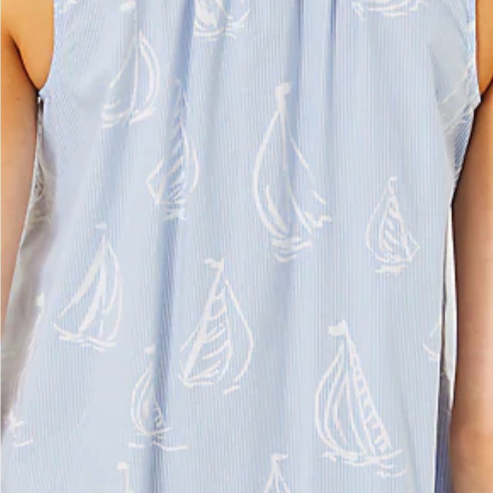 NWOT Lilly Pulitzer Caylinn Sleeveless Popover Dress in the "A Lil Nauti” print - Picture 4 of 7